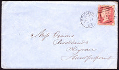 52611 - 1863 die II 1d rose-pink shade (SG 40Var Spec. C10...