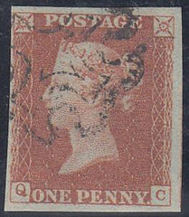 52715 - 1841 1d pl.22 lettered QC (SG 8). Fine used with g...