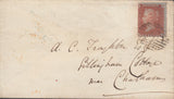 52735 -PLATE 8 (FA) ON COVER.  1856 envelope London to Chatham with die II 1d ..