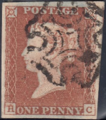 52795 1842 1D PL.24 (SG8)(HC). Fine used 1841 1d pl. 24 (SG8) lettered HC
