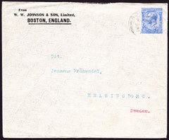 54194 - ADVERTISING. 1913 envelope from Boston, England to ...