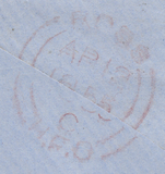 54823 - GLOUCESTER SPOON (RA 37)/PL.195 (TF). 1855 envelope Gloucester...