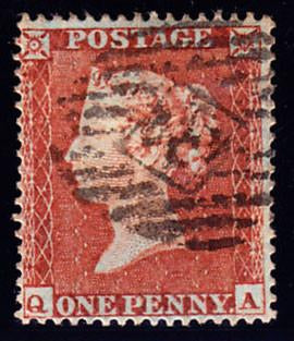 55382 - 1854 die I pl. 191 (QA) S.C.16 (SG 17). A good used e...