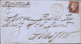 55901 - 1849 REGISTERED MAIL LIVERPOOL TO GLASGOW. Fine wrapper Liverpool to Glasgow...