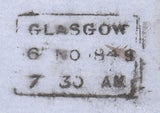 55901 - 1849 REGISTERED MAIL LIVERPOOL TO GLASGOW. Fine wrapper Liverpool to Glasgow...