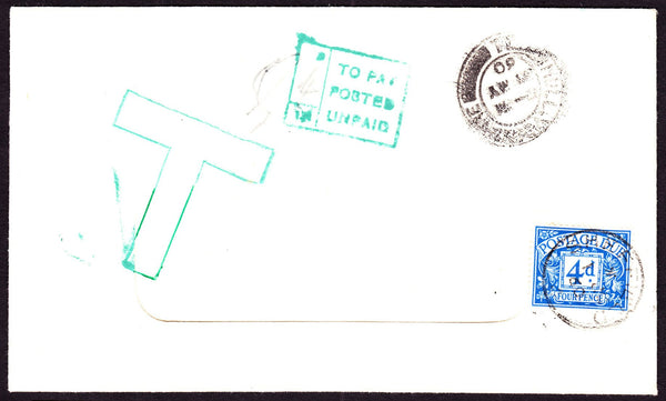 56113 - 1960 UNPAID MAIL. Window envelope from Hull, witho...