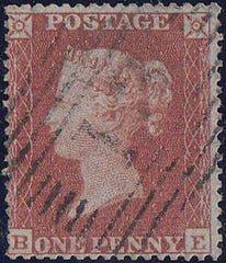 56136 - PL.167(BE)(SG 17). Good used 1854 Die 1 1d pl.167 (SG8) lettered BE