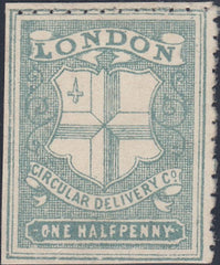 56458 - CIRCULAR DELIVERY. 1866 London and Metropolitan ½d g...