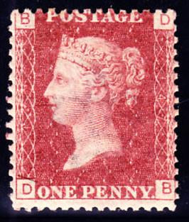 56536 - 1871 1d plate 147 (SG 43). A very fine o.g. exampl...