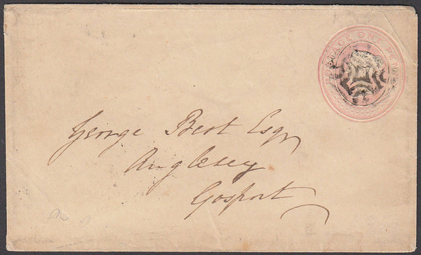 57397 - THE DISTINCTIVE M.C. OF BRIGHTON. 1841 1d pink env...