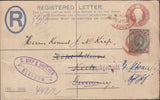 57525 - 1902 REGISTERED MAIL GLASGOW TO GERMANY WITH RED CANCELLATION. KEDVII 2d pale red-brown register...