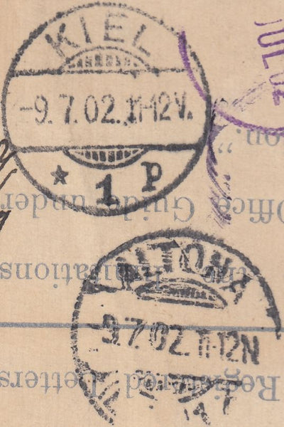 57525 - 1902 REGISTERED MAIL GLASGOW TO GERMANY WITH RED CANCELLATION. KEDVII 2d pale red-brown register...