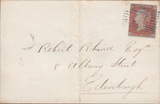 57914 1850 DARK BLUE SCOTTISH '17' SCOTTISH NUMERAL OF AIRDRIE ON COVER (SPEC B1xb).
