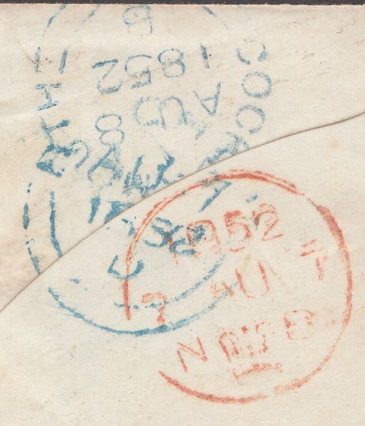 58119 - PLATE 130(TF)(SG8) ON COVER. 1852 envelope Brighton to Cockermouth with 1d impe...
