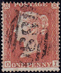 58217 - 1854 1d star 174 (SG 17). Good used lettered OI, c...