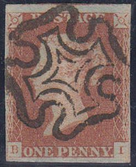 58455 - 1841 1D PL. 21 (BI)(SG8).  A good to fine u...