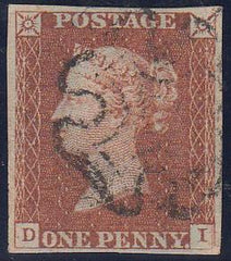 58468 - 1842 1d pl.27 lettered DI (SG 8). Fine used with f...