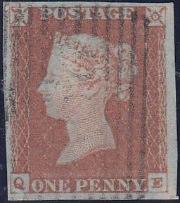 58558 - 1846 1d PL.69 (QE)(SG 8). Fine used lettered QE wi...