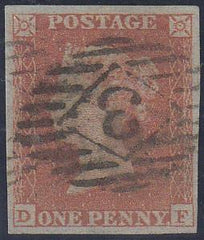 58913 - Pl.169(DF)(SG8). Good to fine used 1853 1d pl.169 (SG8)