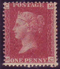 59783 - 1876 1d plate 195 (SG 43). A fine o.g. example let...