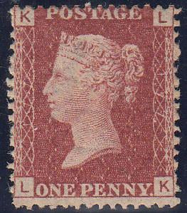 59803 - 1874 1d plate 177 (LK)(SG 43). A very fine o.g. ex...