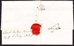 60014 - 1835 SCOTLAND/'MONEYMUSK' HAND STAMP. Letter