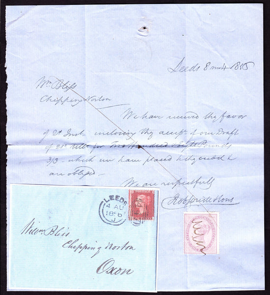 61281 - COMBINATION OF 1d STAR PAYING POSTAGE AND 1d FISCA...