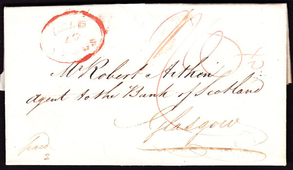 61301 - INTER-BANK MAIL. 1830 letter from Leeds bank to th...