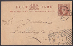 61452 1891 MAIL USED IN LONDON WITH 'LONDON E.C.' HOODED AND HOSTER CANCELLATIONS.