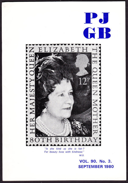 61560 - THE PHILATELIC JOURNAL OF GREAT BRITAIN. Vol. 90. ...