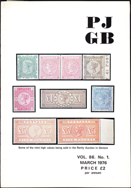 61580 - THE PHILATELIC JOURNAL OF GREAT BRITAIN. Vol. 86. ...