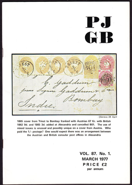 61584 - THE PHILATELIC JOURNAL OF GREAT BRITAIN. Vol. 87. ...