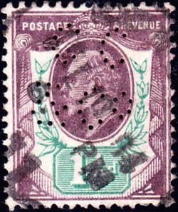 62214 - KEdVII 1½d (SG 222). Used example (perfinned) with...