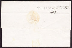 62784 CIRCA 1825 MAIL SITTINGBOURNE TO MARGATE WITH 'SITTINGBOURNE/40' MILEAGE MARK (KT 1083).