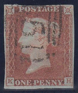 63137 - Pl.76(KH)(SG8). 1847 1d imperf pl. 76 lettered KH,...