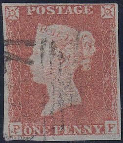 63196 - 1852 1d pl.159 (PF)(SG 8). A fine used example let...