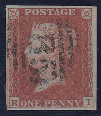 63203 - Pl. 168 (RI)(SG8). Fine used 1853 1d pl.168 (SG8) lettered RI