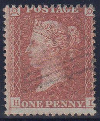 63424 - 1855 die II 1d plate 11 S.C.14 lettered HI (SG 24)...