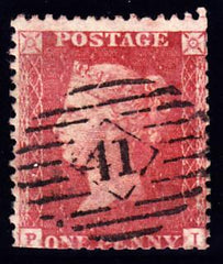 63462 - 1860 die II plate 64 (SG 40). A used example lette...