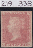 63679 - 1857 DIE 2 1D PLATE 48 WHITE PAPER ERROR IMPERFORATE (SG 38a Spe...