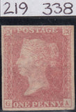 63679 - 1857 DIE 2 1D PLATE 48 WHITE PAPER ERROR IMPERFORATE (SG 38a Spe...