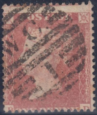63890 1857 DIE 2 1D PL.27 'BD MAJOR RE-ENTRY' WHITE PAPER (SG40)(SPEC C10f).