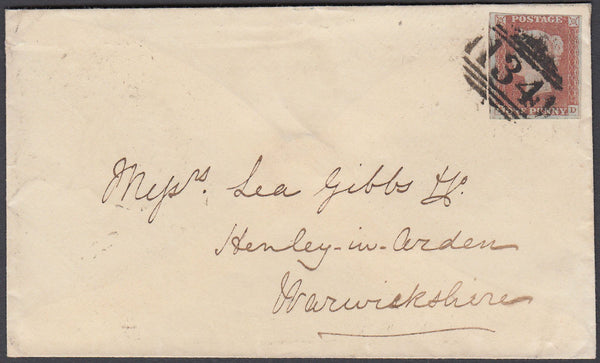 64043 - Pl.72 (AD)(SG8). 1847 envelope Bristol to Birmingh...