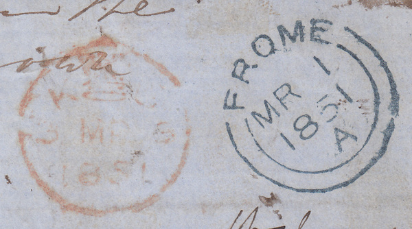 64080 - BLUE '306' NUMERAL OF FROME (SOMS.) ON REDIRECTED COVER (SPEC B1xb)/