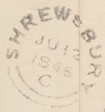 64132 - PL.65 (ML)(SG8) ON COVER. 1846 wrapper Shrewsbury to Ludlow...