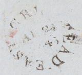 64148 - Pl.55 (RA)(SG8) ON COVER. 1845 wrapper London to East Grin...