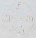 64148 - Pl.55 (RA)(SG8) ON COVER. 1845 wrapper London to East Grin...