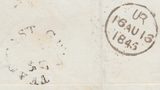 64150 - Pl.56(JI)(SG8) ON COVER. 1845 wrapper London to East Grinst...