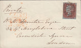 64174 - Pl. 84(RC)(SG8) ON COVER. 1849 envelope Oxford to London wi...