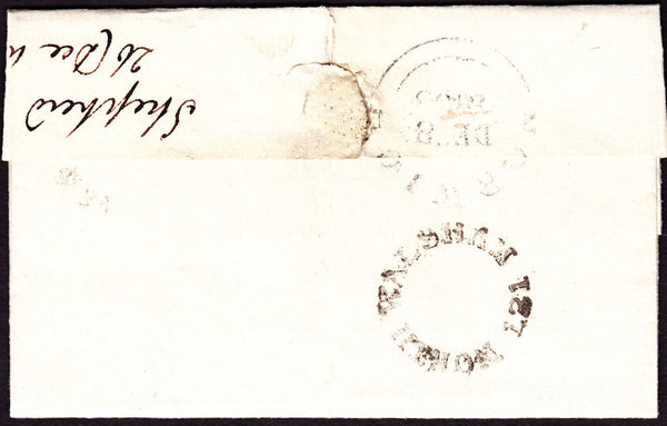 64236 - 1838 NORFOLK/'NORTH WALSHAM 131' MILEAGE MARK (NK279). Letter Banningham to Norwich dated D...